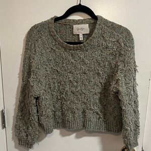 Jessica Simpson Knitted Sage Green Cropped Sweater